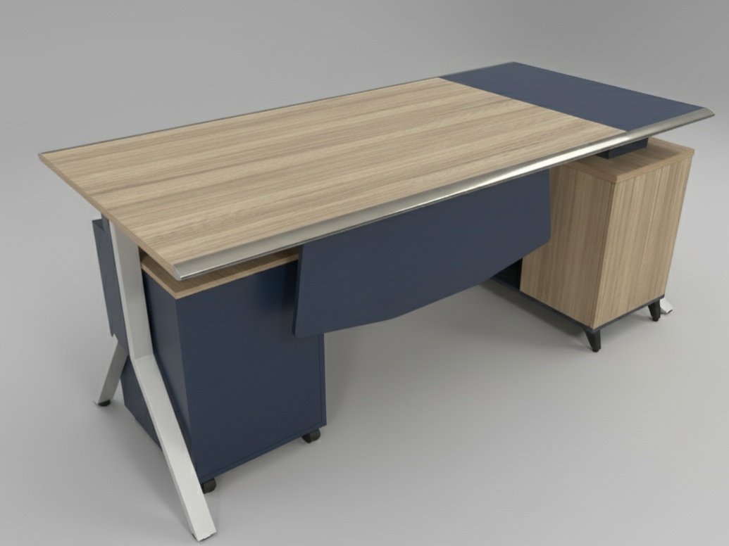 The Horizon Executive Desk with Pedestal Office Desk thumbnail 1