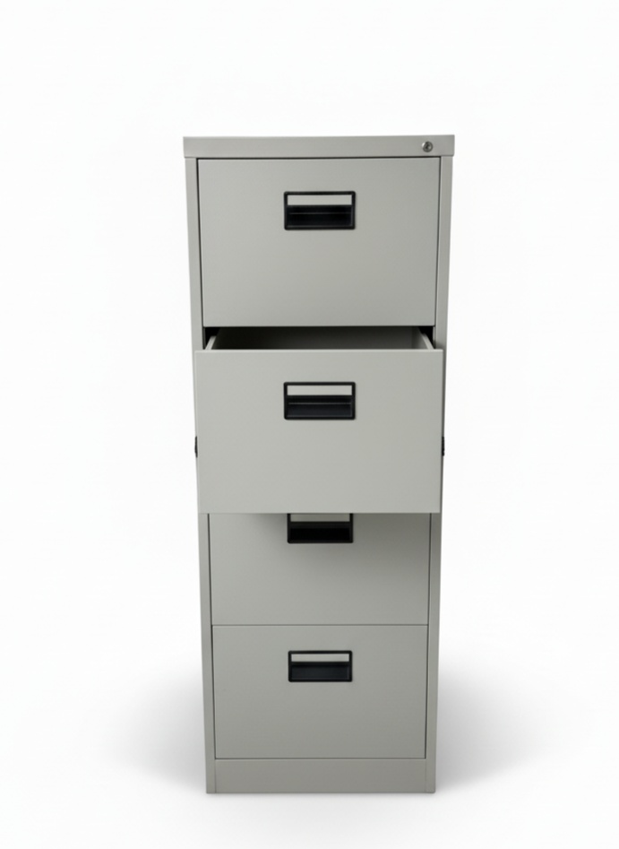 Steel Alloy Four-Drawer File Storage Cabinet thumbnail 1