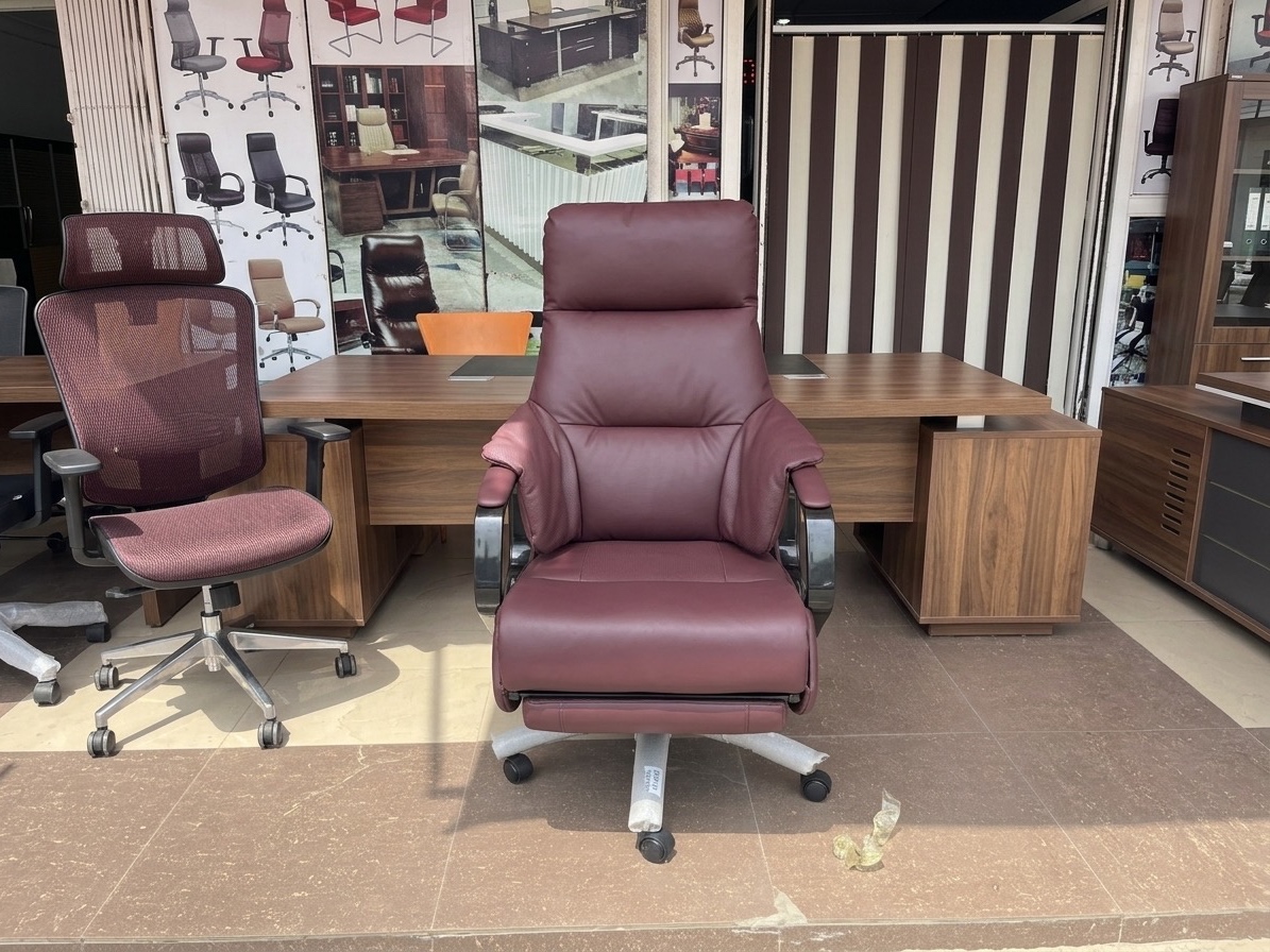 Plush Burgundy Leather Executive Reclining Massage Office Chair Office Chairs thumbnail 1