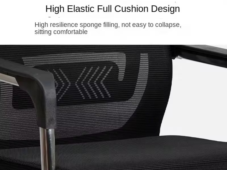Ergonomic Black Mesh Sled Base Guest Chair Office Chairs thumbnail 3