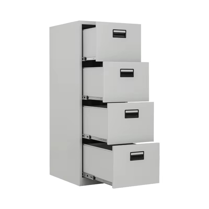 Steel Alloy Four-Drawer File Storage Cabinet Cabinets thumbnail 3