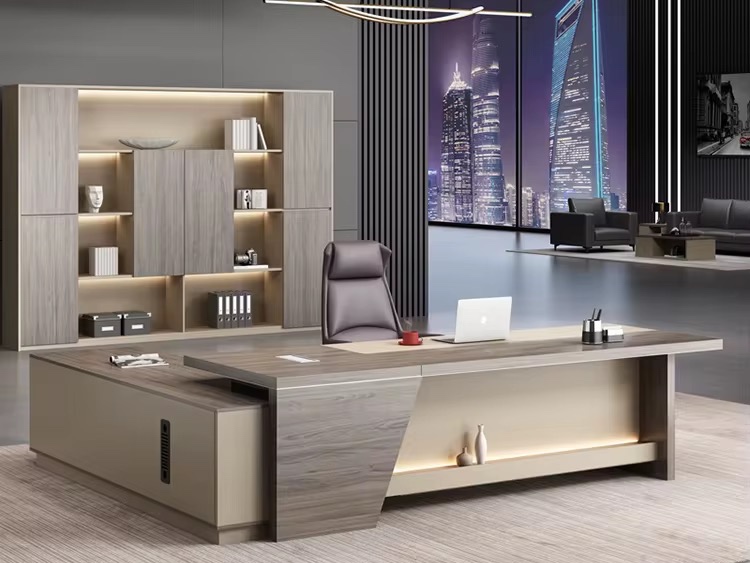 High End Dark Wood Chief Executive Office Table Office Desk thumbnail 1