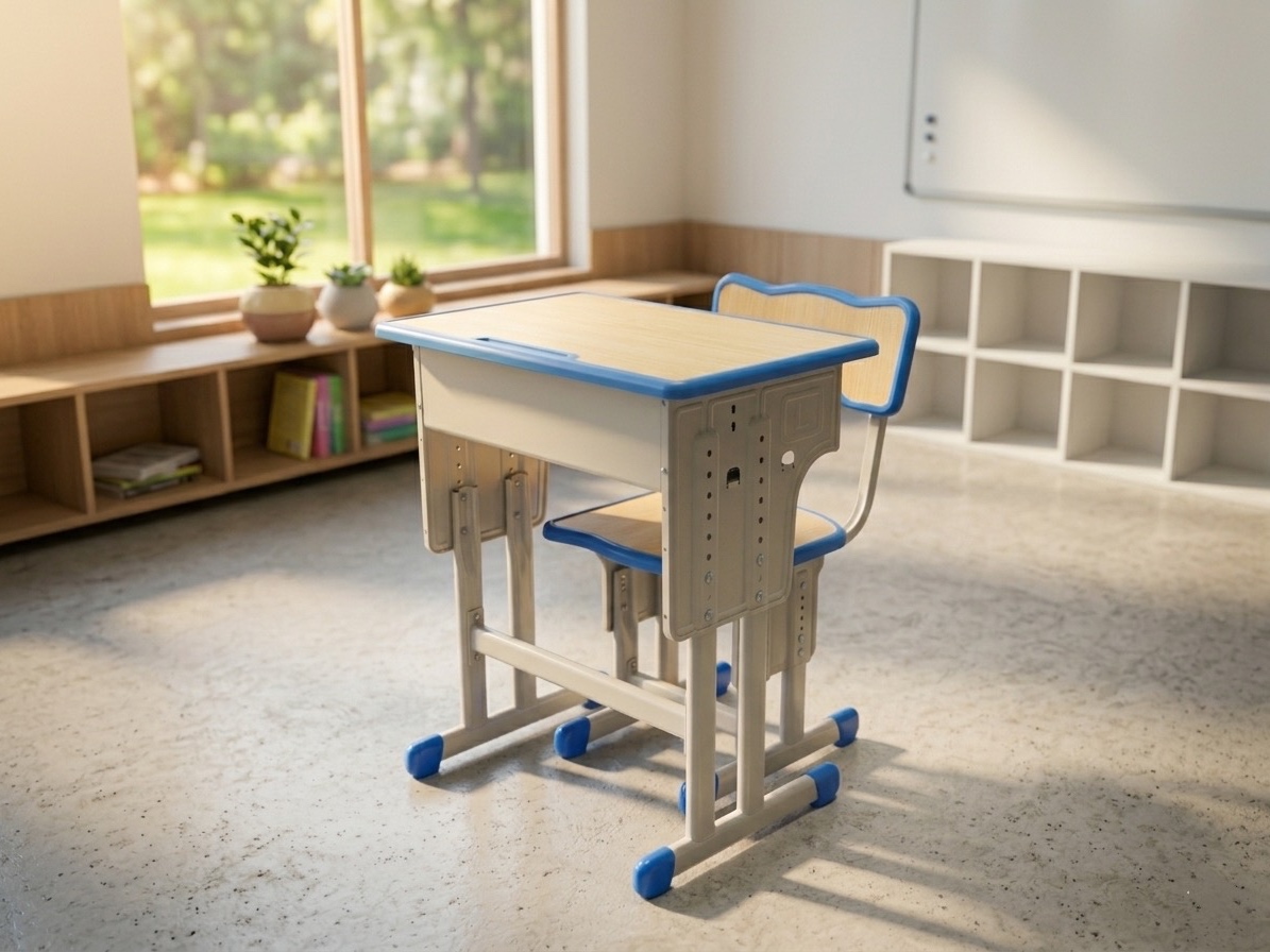 Premium Adjustable Single Classroom Desk and Chair Set Student Chair thumbnail 5