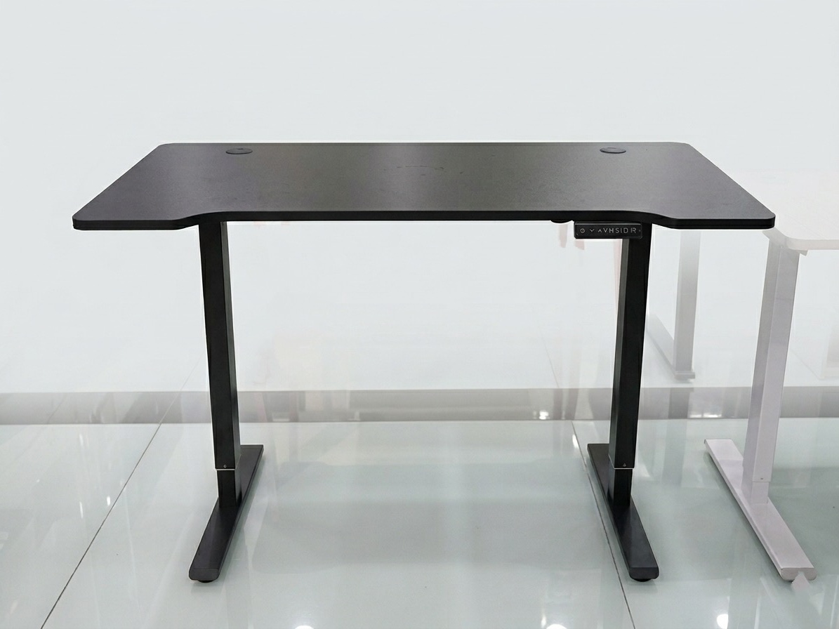 Textured Black Adjustable Height Electric Standing Desk Office Desk thumbnail 2