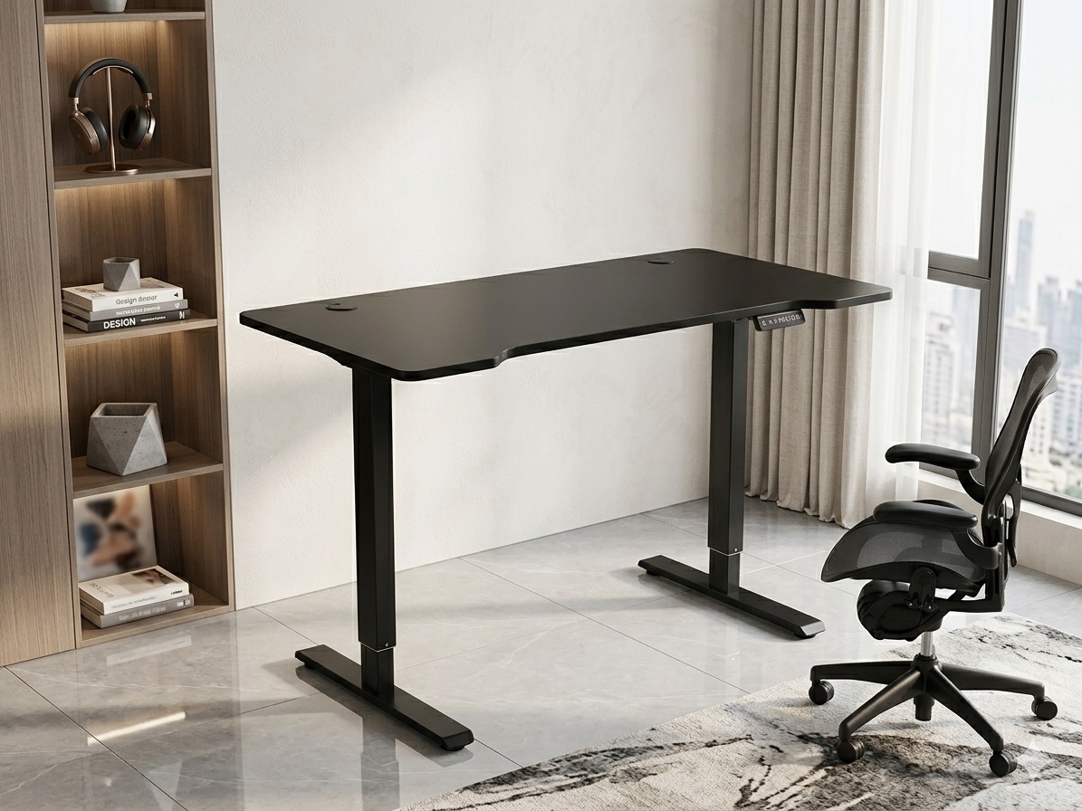 Textured Black Adjustable Hei... | Authentic Furniture