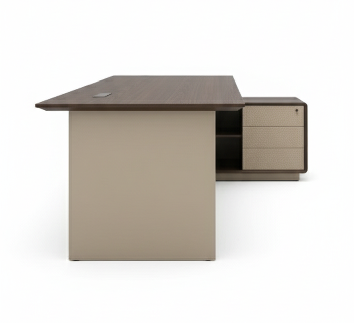 Luxurious Wooden Finish LED Executive Manager Desk Office Table thumbnail 3