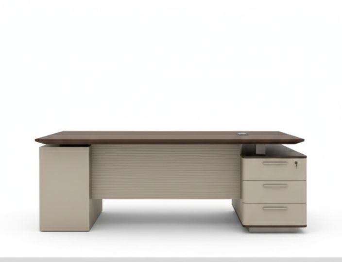 Luxurious Wooden Finish LED Executive Manager Desk Office Table thumbnail 2