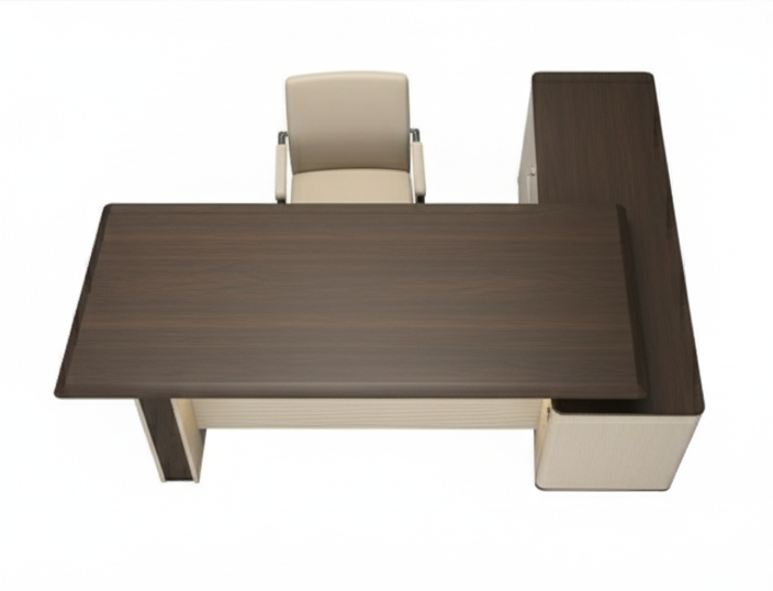 Luxurious Wooden Finish LED Executive Manager Desk Office Table thumbnail 4