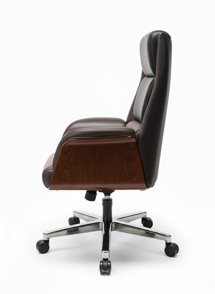 Modern Leather High Back Swivel Executive Chair Office Chairs thumbnail 3