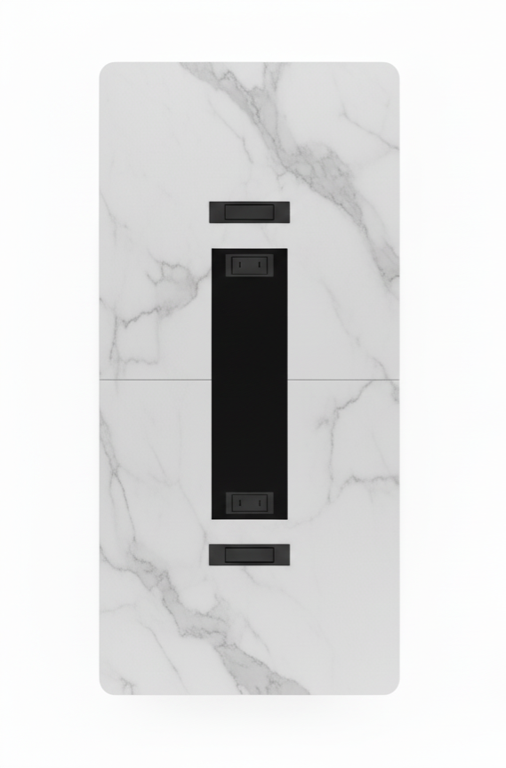 White Glossy Finish Conference Table Conference Furniture thumbnail 3