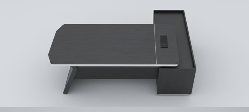 Engineered Wood Veneer Executive Desk Office Desk thumbnail 3