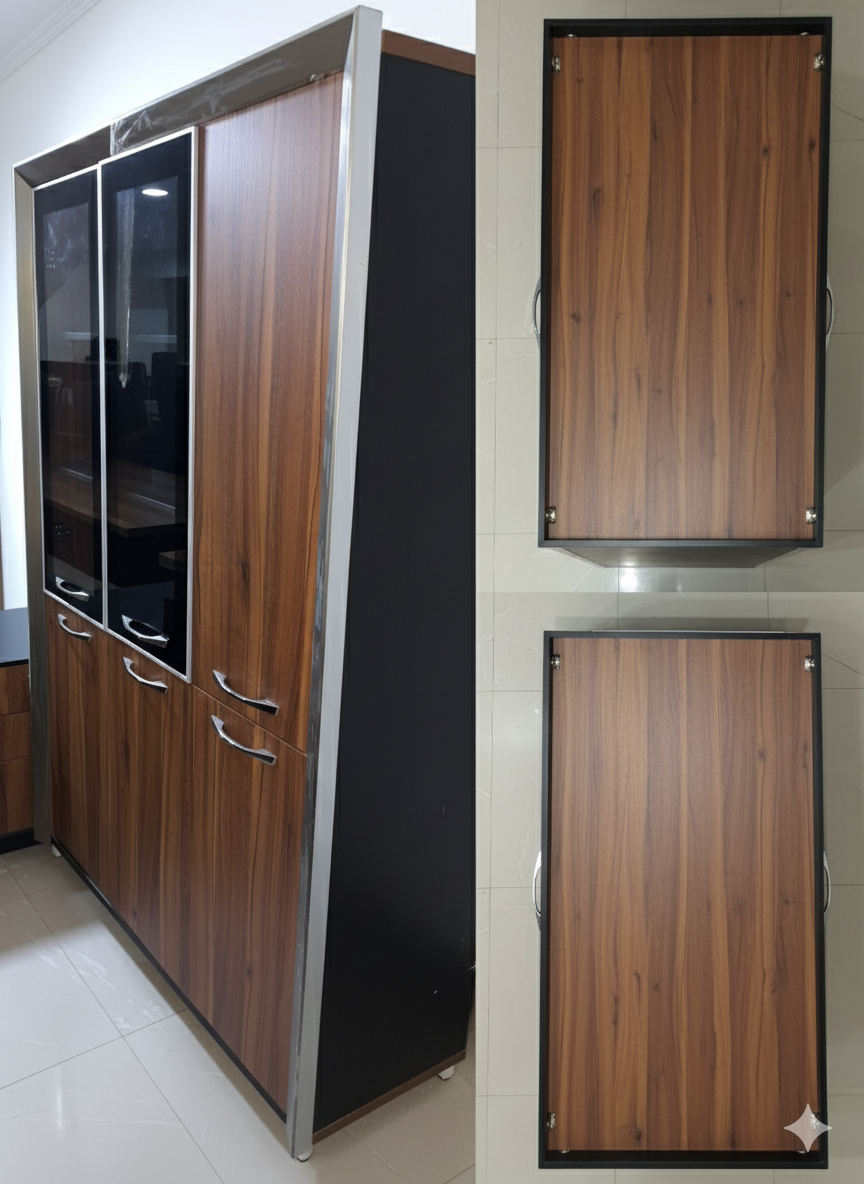  Mahogany & Metal Frame BookShelf thumbnail 2