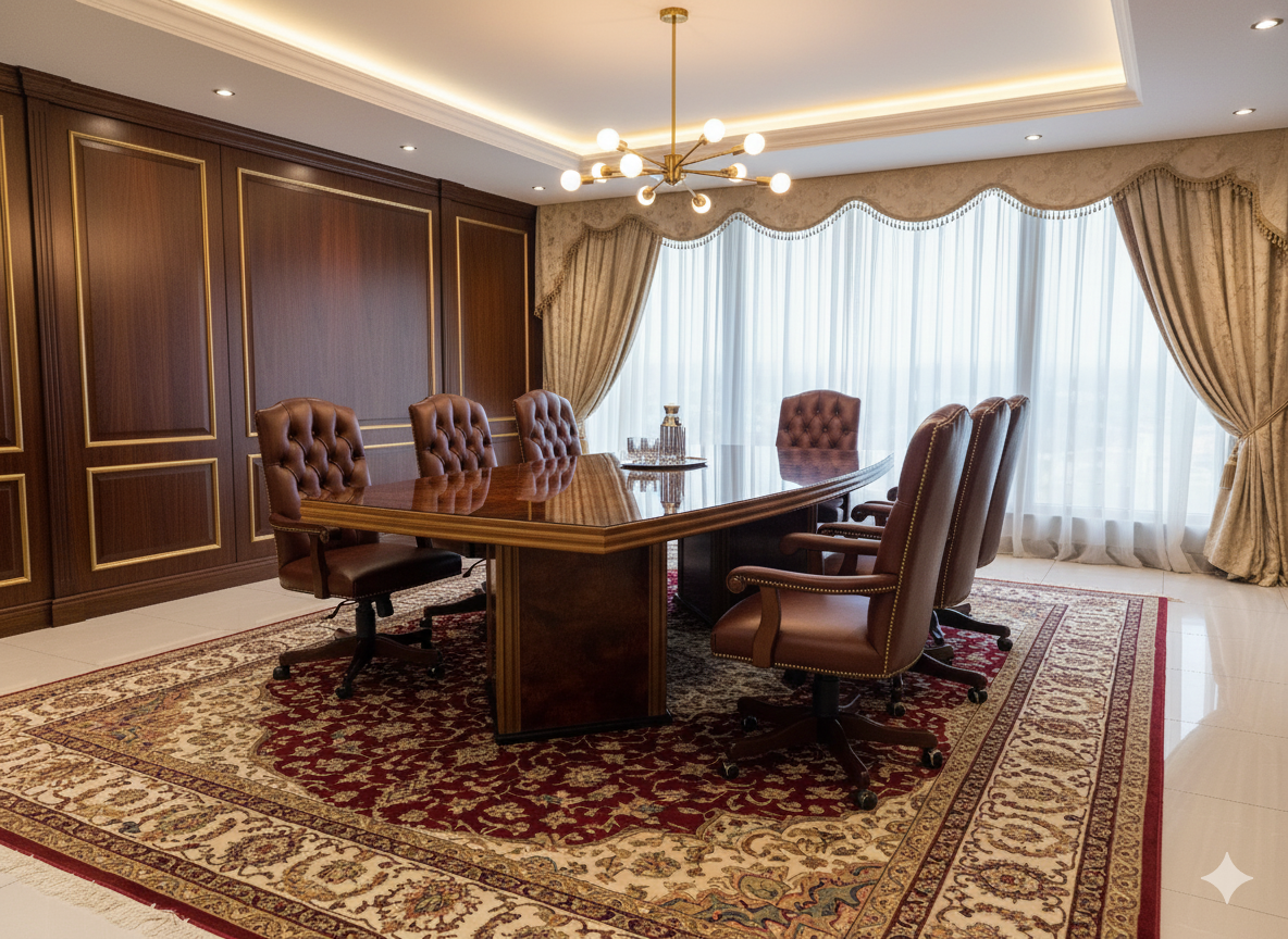 The Burlwood Pedestal Conference Table. Conference Table thumbnail 1