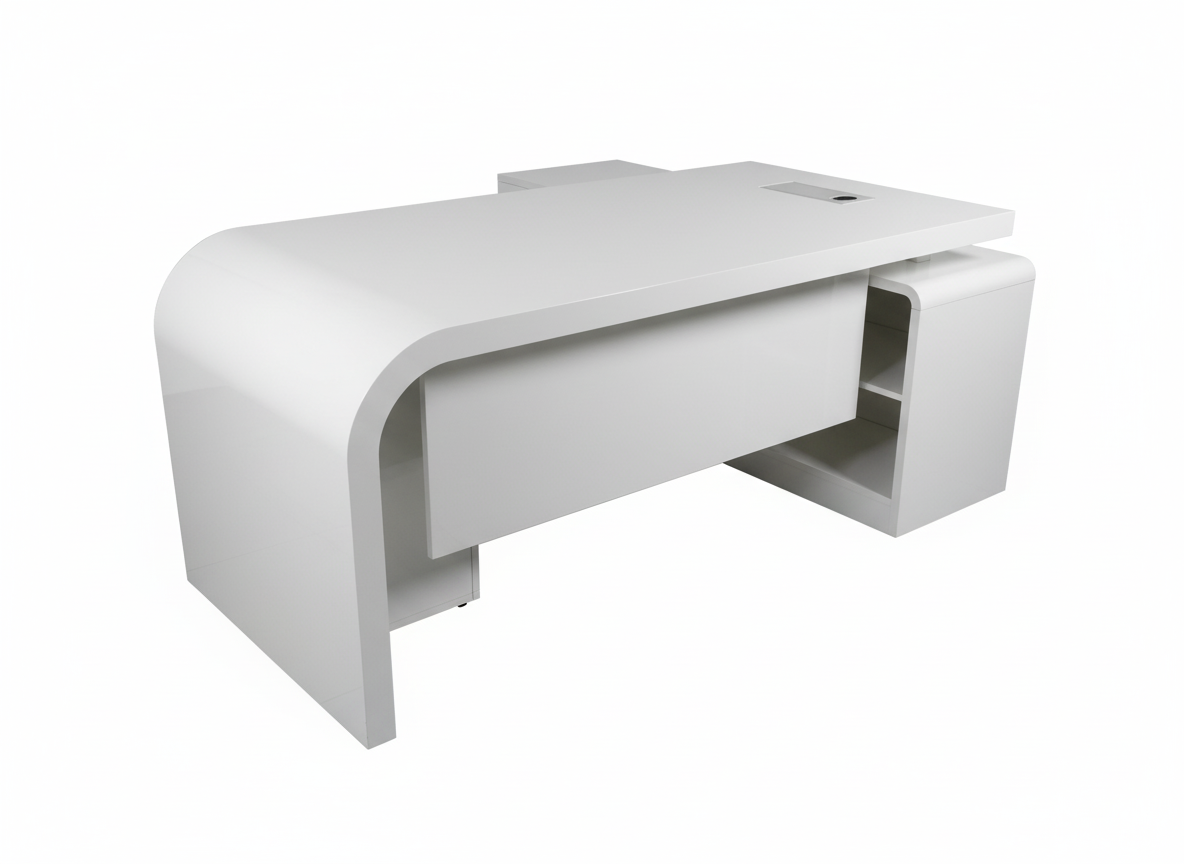 The Zenith High-Gloss Desk Office Desk thumbnail 2