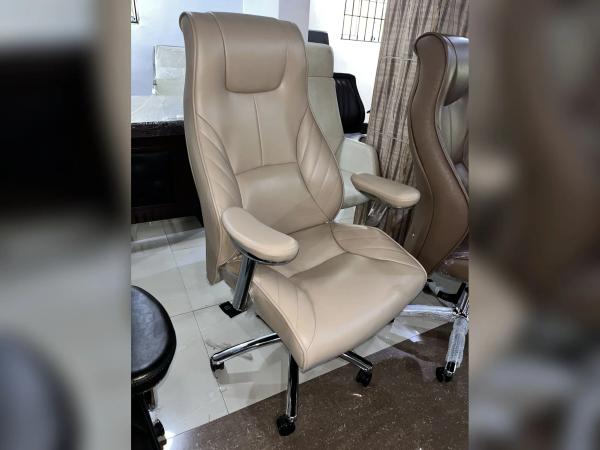 Premium Imperial Sculpted Wing High-Back Executive Chair - Beige Office Chairs - Buy in Nigeria | Authentic Furniture