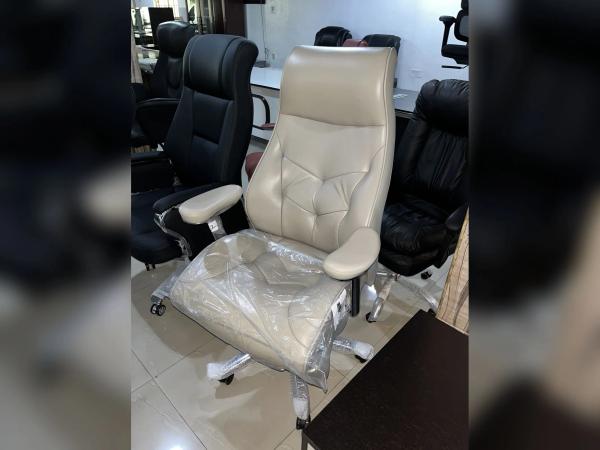 Premium Prestige Arrow-Tufted High-Back Executive Chair - Beige Office Chairs - Buy in Nigeria | Authentic Furniture