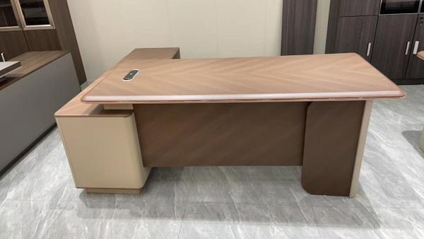 Herringbone Wood Grain Executive Office Table