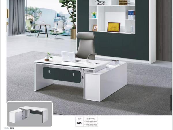 Modern Two-Tone Executive L-Shaped Desk