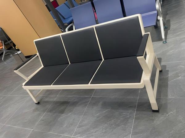 Premium Minimalist Two-Tone 3-Seater Reception Bench with Padded Armrests Waiting Chairs - Buy in Nigeria | Authentic Furniture