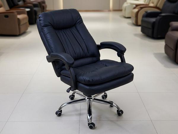 Ultra-Plush Black Leather Heavy-Duty Executive Office Chair