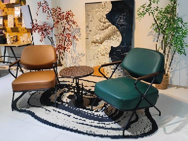 Modern Burgundy Leatherette Accent Chair with Angled Metal Legs