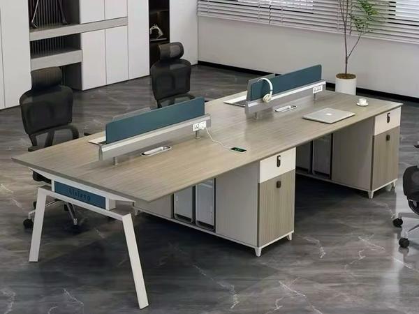 Premium Modern 4-Person Face-to-Face Workstation Desk with Computer Tower Storage Office Table - Buy in Nigeria | Authentic Furniture