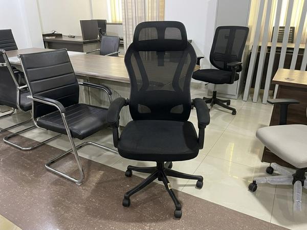 Premium Ergonomic Black Mesh Task Chair with Adjustable Headrest Office Chairs - Buy in Nigeria | Authentic Furniture