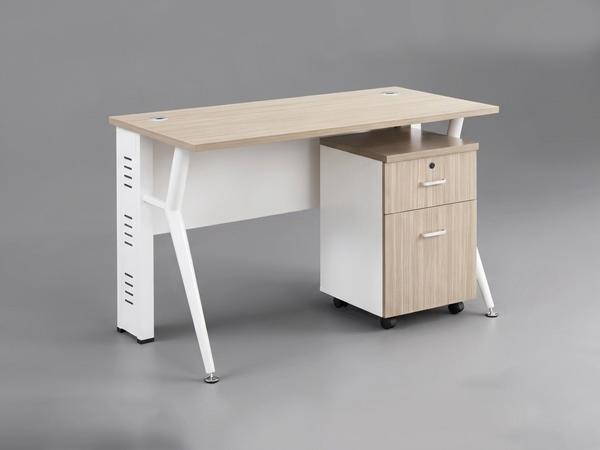 Premium Modern Light Wood Office Desk with K-Form Steel Frame and Mobile Cabinet Office Desk - Buy in Nigeria | Authentic Furniture