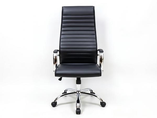 Premium Sleek Black Leather Ribbed High-Back Executive Office Chair Office Chairs - Buy in Nigeria | Authentic Furniture