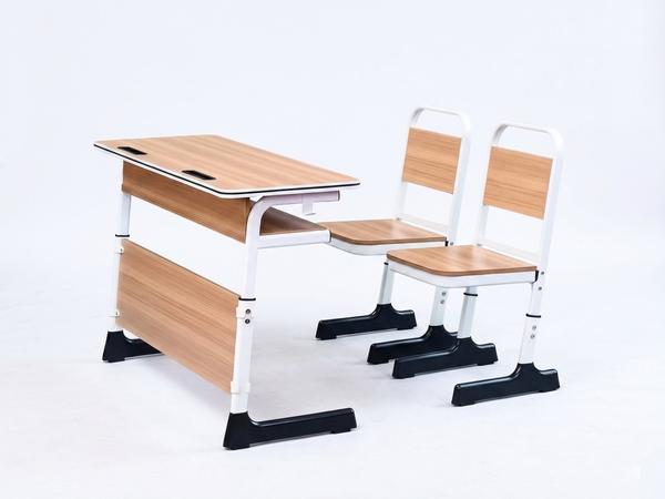 Premium Double Adjustable Light Wood Student Classroom Desk and Chair Set Student Chair - Buy in Nigeria | Authentic Furniture