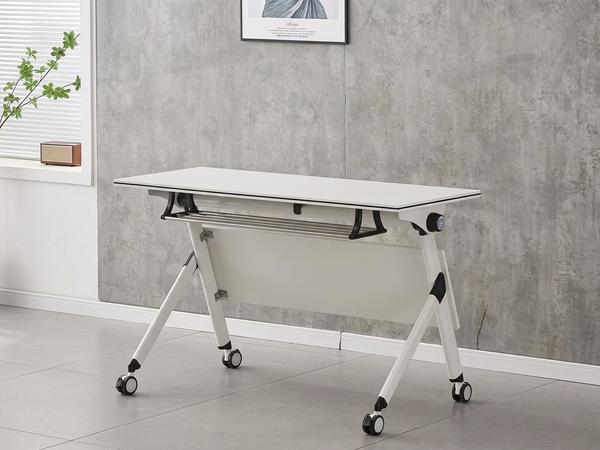 Premium Mobile White Folding Training Table with Under-Desk Storage Office Table - Buy in Nigeria | Authentic Furniture