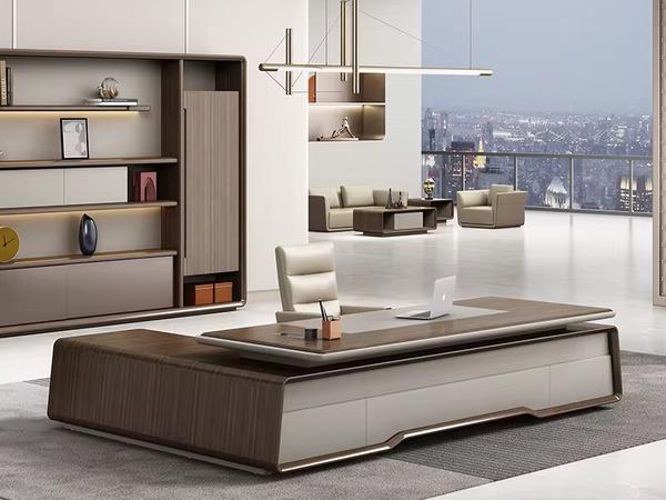 Premium Ultra Premium Walnut and Cream Executive L-Shaped Office Suite Office Desk - Buy in Nigeria | Authentic Furniture