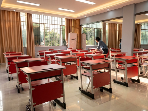 Quality Adjustable Vibrant Single Student Classroom Desk and Chair Set Student Chair (Alternative View) - Authentic Furniture