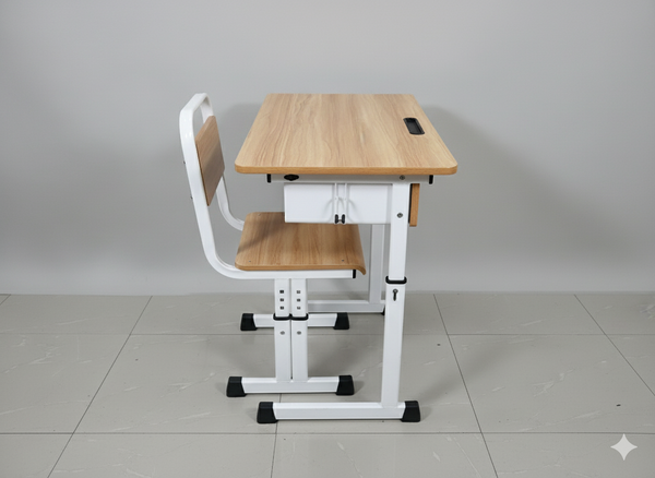 Modern Wooden Surface Student Desk Set - view 2