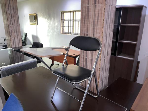 Black Padded Folding Student Chair with Writing Pad - view 2