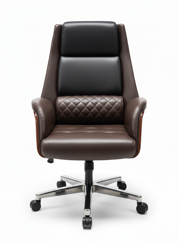 Modern Leather High Back Swivel Executive Chair