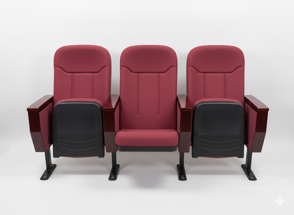 Premium Red Three-Seater Auditorium Chairs Auditorium Chairs - Buy in Nigeria | Authentic Furniture