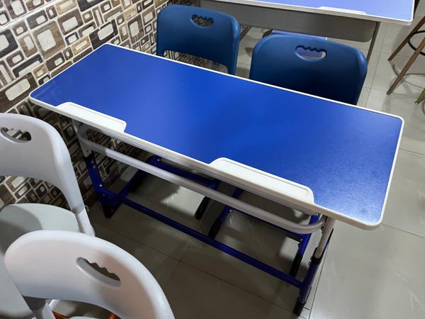 Modern Double Student Study Desk Set - view 2