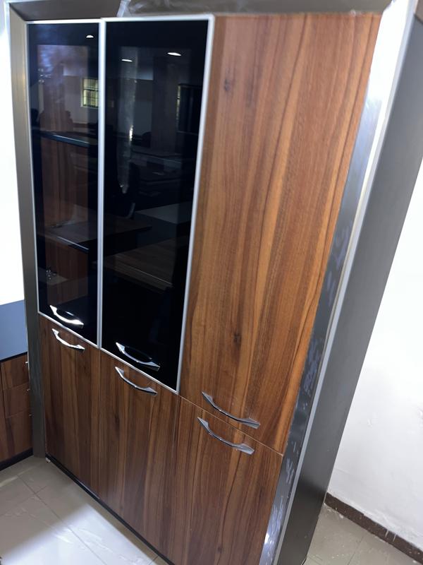  Mahogany & Metal Frame BookShelf