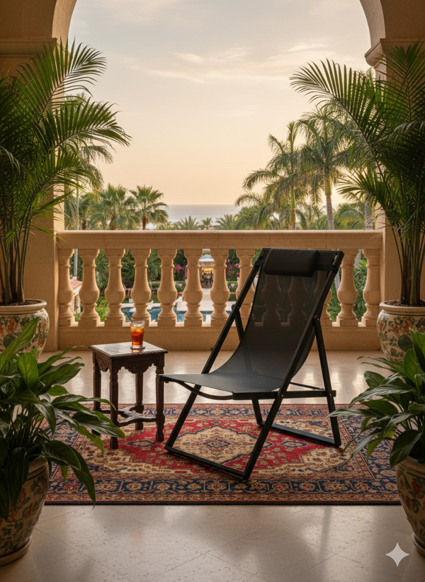 Portable Folding Lounge Mesh Recliner with Neck Pillow