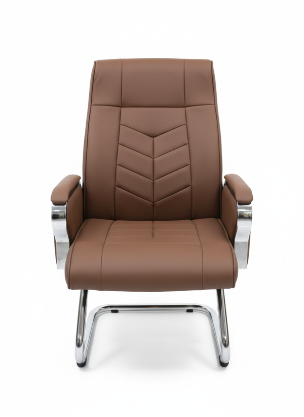 Leather & Metal Frame Visitor's Chair